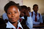 Student at high school in Lusaka, Zambia