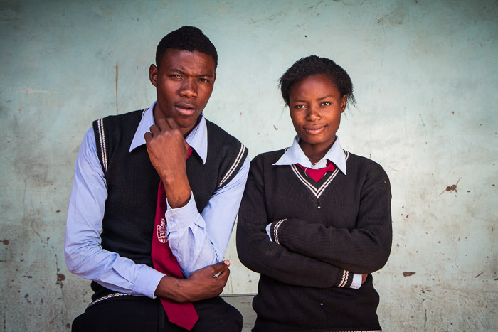 Students at high school in Lusaka, Zambia